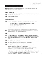 Preview for 7 page of PROCAM DISTRIBUTION Villa Pergola User Instructions