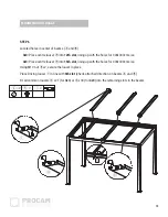 Preview for 13 page of PROCAM DISTRIBUTION Villa Pergola User Instructions