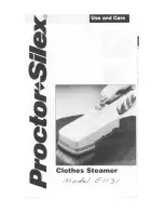 Proctor-Silex E1131 Use And Care Manual preview