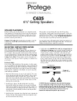 Proficient Protege C635 Owner'S Manual preview