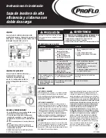 Preview for 6 page of ProFlo PF9312PWH Installation Instructions Manual