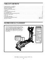 Preview for 2 page of ProForm 10.0 Ce Elliptical User Manual