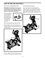 Preview for 15 page of ProForm 10.0 Ce Elliptical User Manual