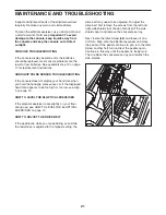 Preview for 21 page of ProForm 160 Elliptical User Manual