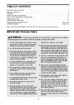 Preview for 2 page of ProForm 320x User Manual