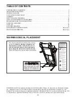 Preview for 2 page of ProForm 505 Cst Treadmill User Manual