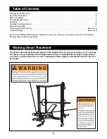 Preview for 2 page of ProForm 660 Weight Bench User Manual