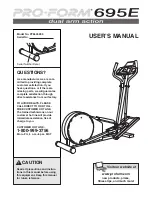 ProForm 695e User Manual preview