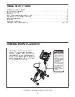 Preview for 2 page of ProForm 780 Ekg Bike User Manual