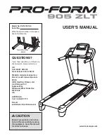 ProForm 905 PETL11810.0 Manual preview