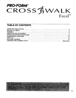 Preview for 3 page of ProForm CROSSWALK Excel Owner'S Manual