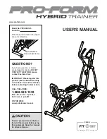 ProForm HYBRID TRAINER User Manual preview