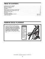 Preview for 2 page of ProForm PFEL05807 User Manual