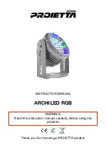 Preview for 1 page of PROIETTA ARCHILED RGB Instruction Manual