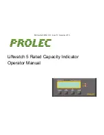 Preview for 1 page of PROLEC Liftwatch 5 Operator'S Manual