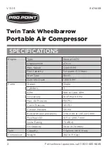 Preview for 2 page of PROPOINT Twin Tank Wheelbarrow User Manual