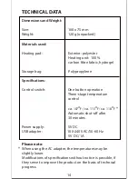 Preview for 14 page of Prorelax TherMedic Operating Instructions Manual