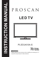 Preview for 1 page of ProScan PLED2435A-E Instruction Manual