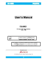 Preview for 1 page of ProStar PS-90XD User Manual