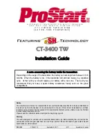 ProStart CT-3400 TW Installation Manual preview