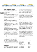 Preview for 8 page of PROTENO REHASHOP KREHA-1001 Instruction Manual