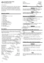 Preview for 2 page of Proxon TBH Bench Drill Operating Instructions Manual