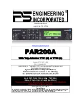 PS Engineering PAR200A Installation And Operation Manual preview
