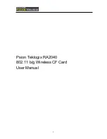 Psion Teklogix RA2040 User Manual preview