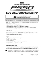 Preview for 3 page of PSSO SUB-2150 User Manual