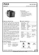 Puls MiniLine-2 Series Manual preview