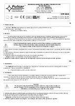 Pulsar AWO 363 Assembly Instructions preview