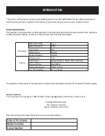 Preview for 3 page of Pulsar PG2200BiS Operator'S Manual