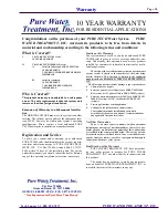 Preview for 30 page of Pure Water PTSF-2510-10 Owner'S Manual