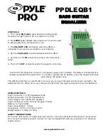 Preview for 1 page of Pyle Pro PPDLEQB1 Manual