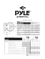 Preview for 1 page of Pyle Eternal PLETW124D Specifications