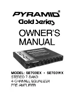 Preview for 1 page of Pyramid SE703EX Owner'S Manual