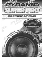 Preview for 1 page of Pyramid Super Pro PW1048USX Specifications