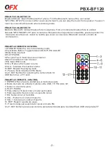 Preview for 4 page of QFX PBX-BF120 User Manual