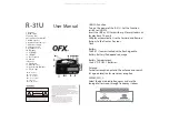 Preview for 1 page of QFX R-31U User Manual