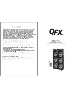 QFX SBX-106 Operating Instructions preview