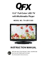 QFX TV-LED1312D Instruction Manual preview