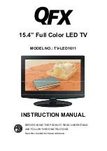 QFX TV-LED1611 Instruction Manual preview