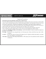 Preview for 2 page of Qlink XF200 User Manual