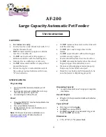 Preview for 1 page of Qpets AF-200 User Instruction