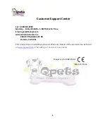 Preview for 8 page of Qpets SP 209 User Manual