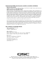 Preview for 8 page of QSC LF-4315 User Manual