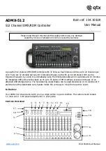 Qtx ADMX-512 User Manual preview