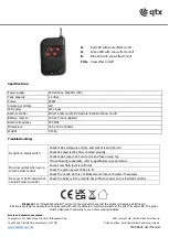 Preview for 3 page of Qtx SW-3LED User Manual