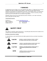 Preview for 3 page of Quadivator UTV Harrow Assembly/Operators/Parts Manual