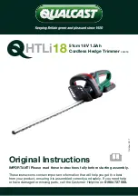 Qualcast QHTLi18 Original Instructions Manual preview